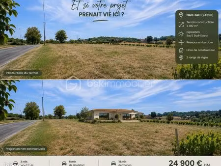 terrain 3 382 m² nailhac
