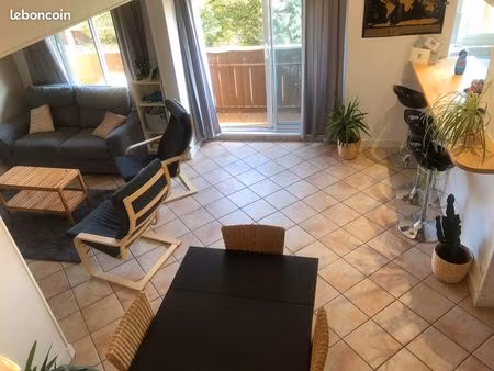appartement duplex 67 m2 - peupleraie - 2 chambres - balcon