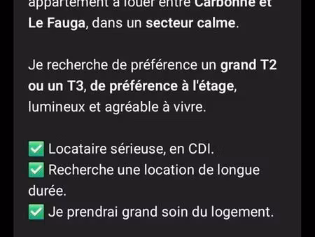 cherche urgent location
