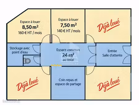 bureaux 8 m²