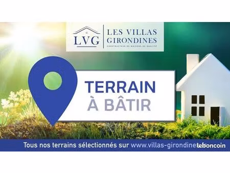 terrain à bâtir de 600 m² à salles (33)