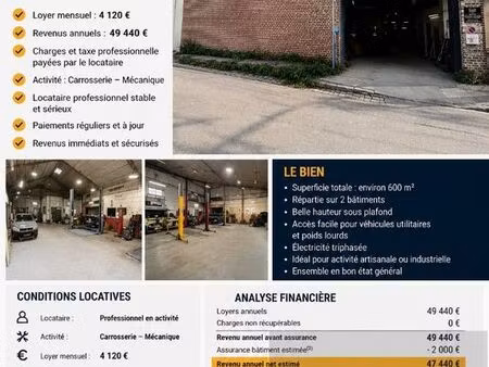 batiment 1 pièce 600 m²