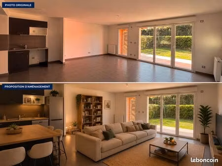 maison familiale récente 91 m² – résidence sécurisée avec jardin  garage et salle de sport