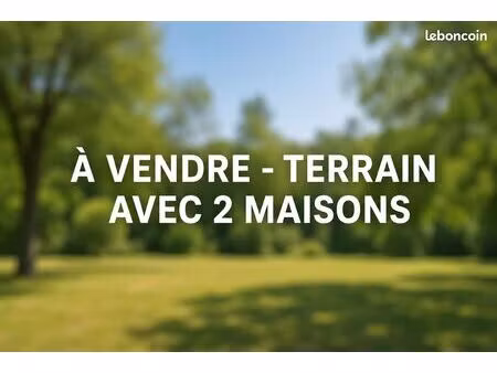 ensemble immobilier à castelginest : terrain 2 966 m² avec 2 maisons  vente directe propri