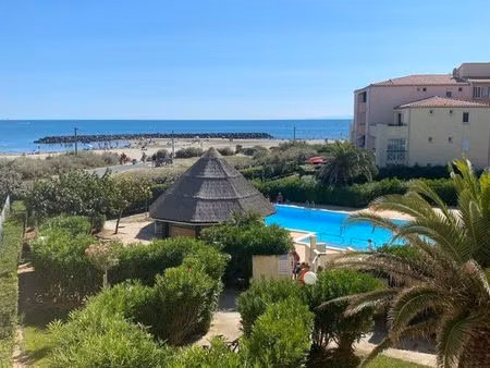 exclusivité – t3 vue mer – 2 chambres – accès direct plage – savannah beach i – cap d’agde