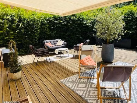 duplex en rez-de-jardin – 4 pièces – 90 m² – meylan  quartier des béalières