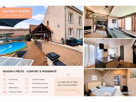 ? maison à vendre – 6 pièces – 4 chambres – studio indépendant – piscine ◊ châlons-en-cham