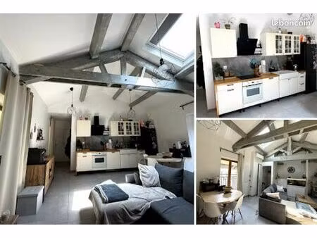 duplex t3 60 m² meublé – poutres  clim  dpe c  fibre & parking inclus – place louis revol