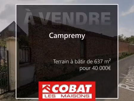 terrain 637 m² campremy