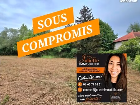 terrain 2412 m² combronde