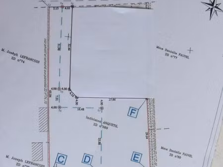 terrain à vendre à tourville sur sienne 50200