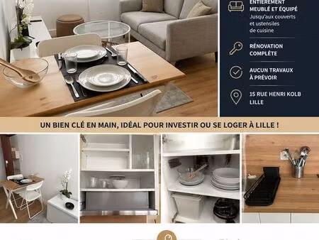 studio entièrement rénové  meublé et équipé – lille