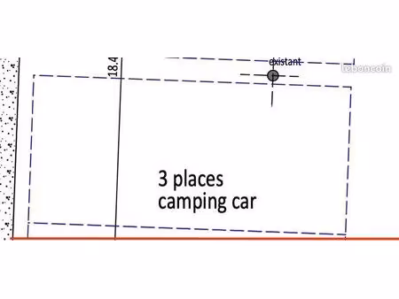 place parking de camping-car ou véhicule encombrant