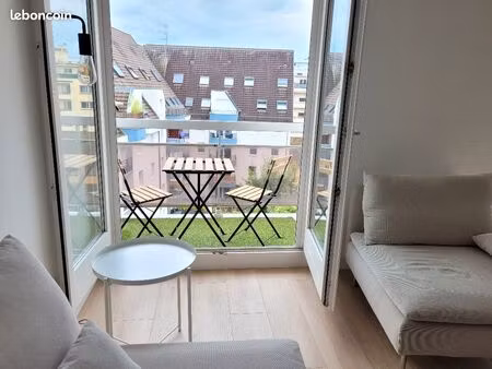 neudorf ugc - tb f3 refait à neuf  meublé  balcon