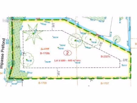 terrain à bâtir 449 m² à brenthonne – 149 000