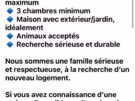 recherche maison à louer
