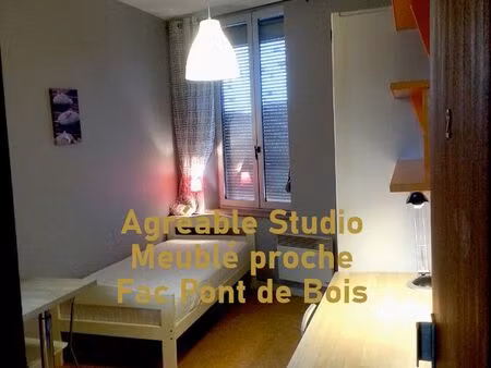 studio sur villeneuve d'ascq flers proche fac de pont de bois