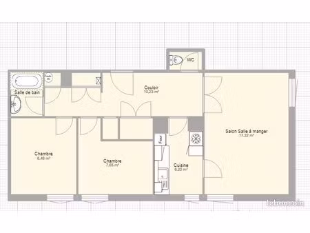 appartement meublé 54m2 les grès