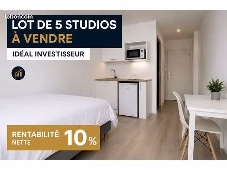 lot de 5 studios meublés - rentabilité >10% net