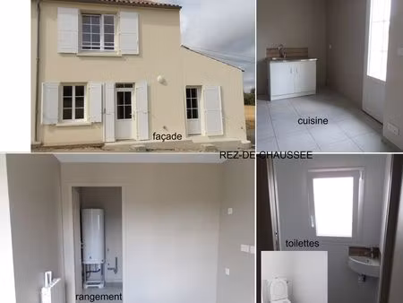 maison d'habitation sur deux niveaux  mitoyenne sur un pignon  2 pièces  60 m²