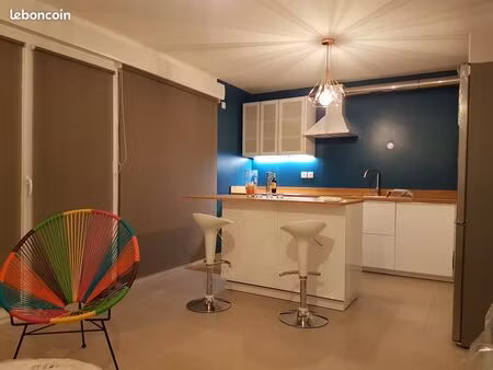 t2 meublé 63m² + jardin 47m² & terrasse - proche frontière suisse