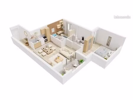 appartement 3 pièces 58 m²