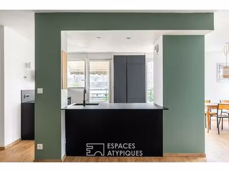 nantes bon-port : t4 contemporain clé en main avec terrasse exposée sud-est