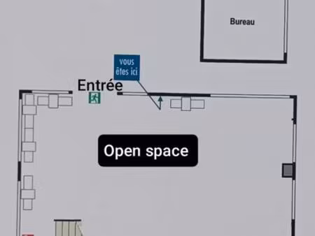 direct propriétaire local commercial - 110m2 - 2 niveaux - cave + parking sécurisé+ totem 