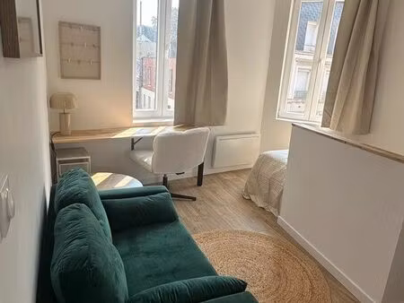 studio meublé refait à neuf 20 m² + terrasse – hyper-centre rouen rive droite
