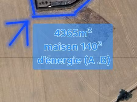 rare fermette en pierre 140m² (avant 1800) hangar 581 m² –terrain 4 365 m² – performance a