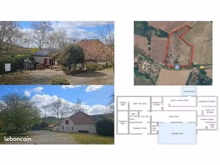 maison + gîte indépendant sur 1 8 ha – lauzerte  chemin de compostelle