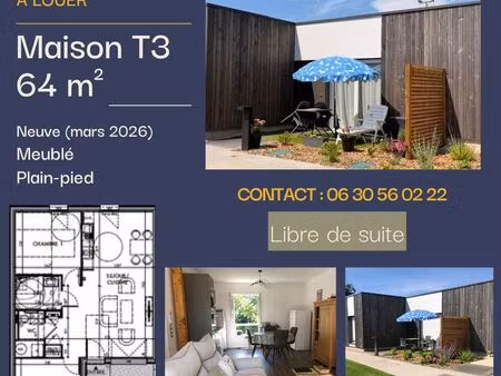 loue maison t3 pour sénior ou pmr