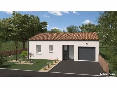 maison 3 chambres sur un terrain de 450 m² à angles