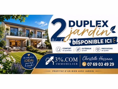 3%.com-- 2 duplex jardin à roeschwoog