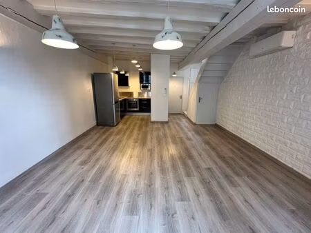 f2 de 57m² en duplex secteur cathédrale avec climatisation réversible
