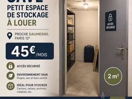 cave stockage paris 12
