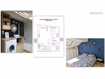appartement dernier étage 70m2