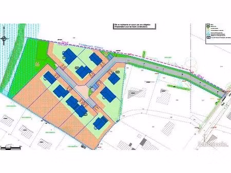 terrain de 480 à 885 m²