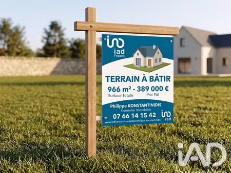 vente terrain 966 m²