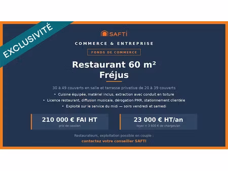 vente locaux professionnels 2 pièces 105 m² à frejus (83600)  210 000 €