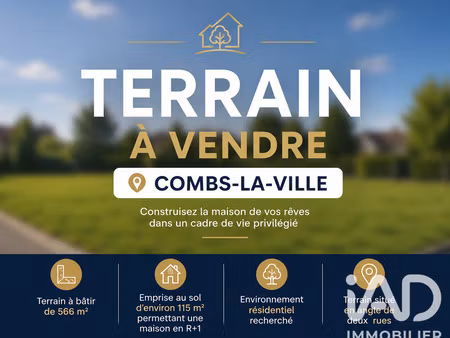 vente terrain 566 m²