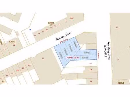 lot de 6 terrains à bâtir contigus (718 m²) - double accès