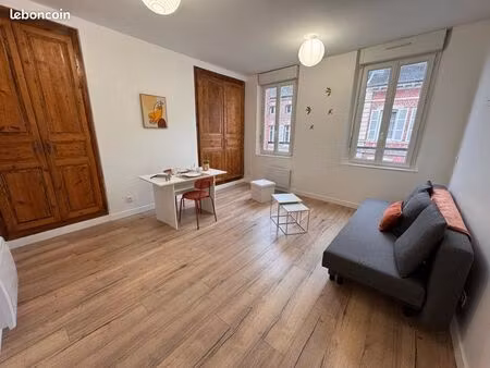 appartement type studio meublé abbeville cosy moderne