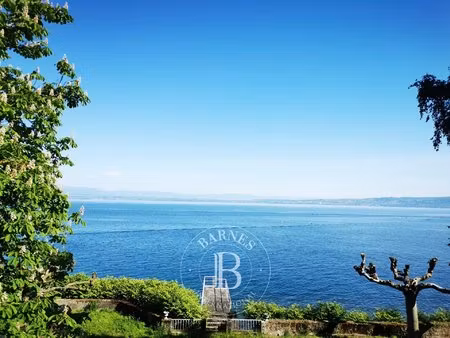 évian-les-bains - propriété pieds dans l'eau avec ponton - terrain de 1 339 m² - 293 m² ha