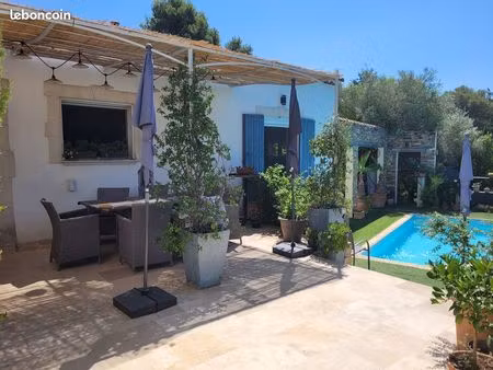 maison avec grande piscine au calme