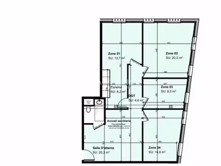 bureau 96 m²