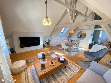 duplex meublé de 100m2 - centre-ville  rue piétonne