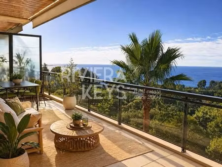cannes – golfe juan : appartement 63 m² avec vue mer dans un domaine privé  piscines et te