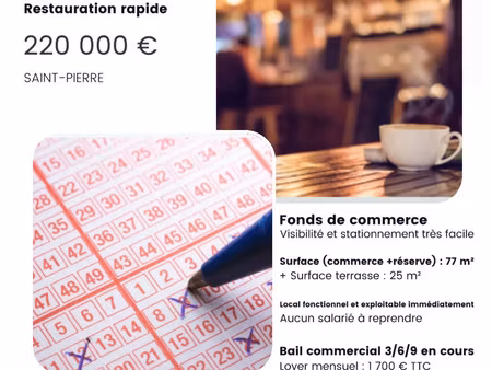 bar – tabac – fdj – pmu – licence iii – restauration r