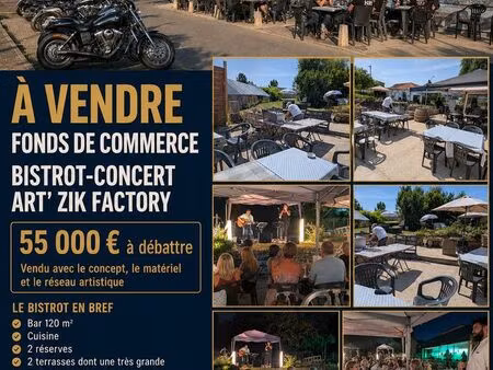 fond de commerce bistrot concert cher 18
